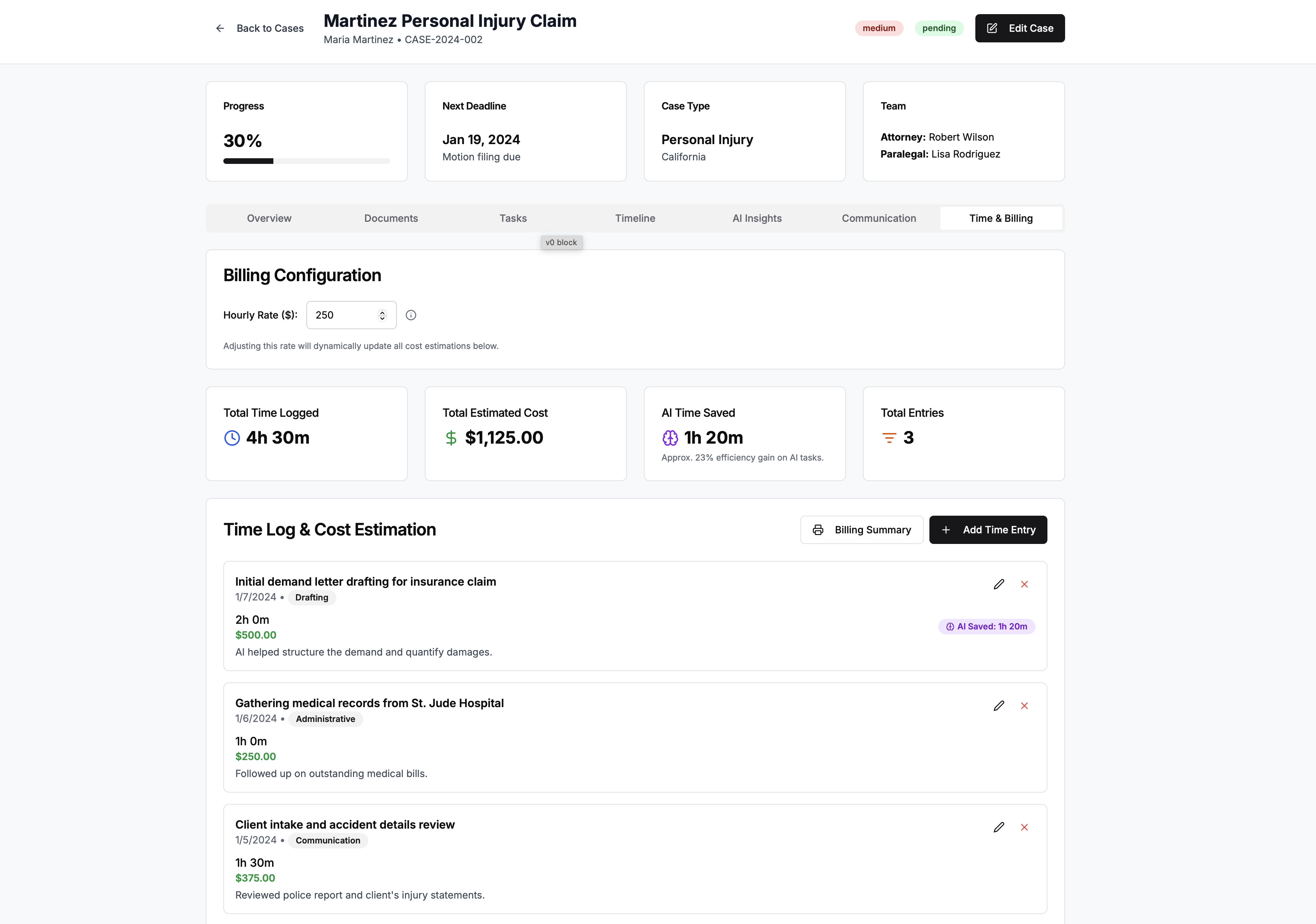 AI-powered billing, costing, and time—together. — izy legal AI software