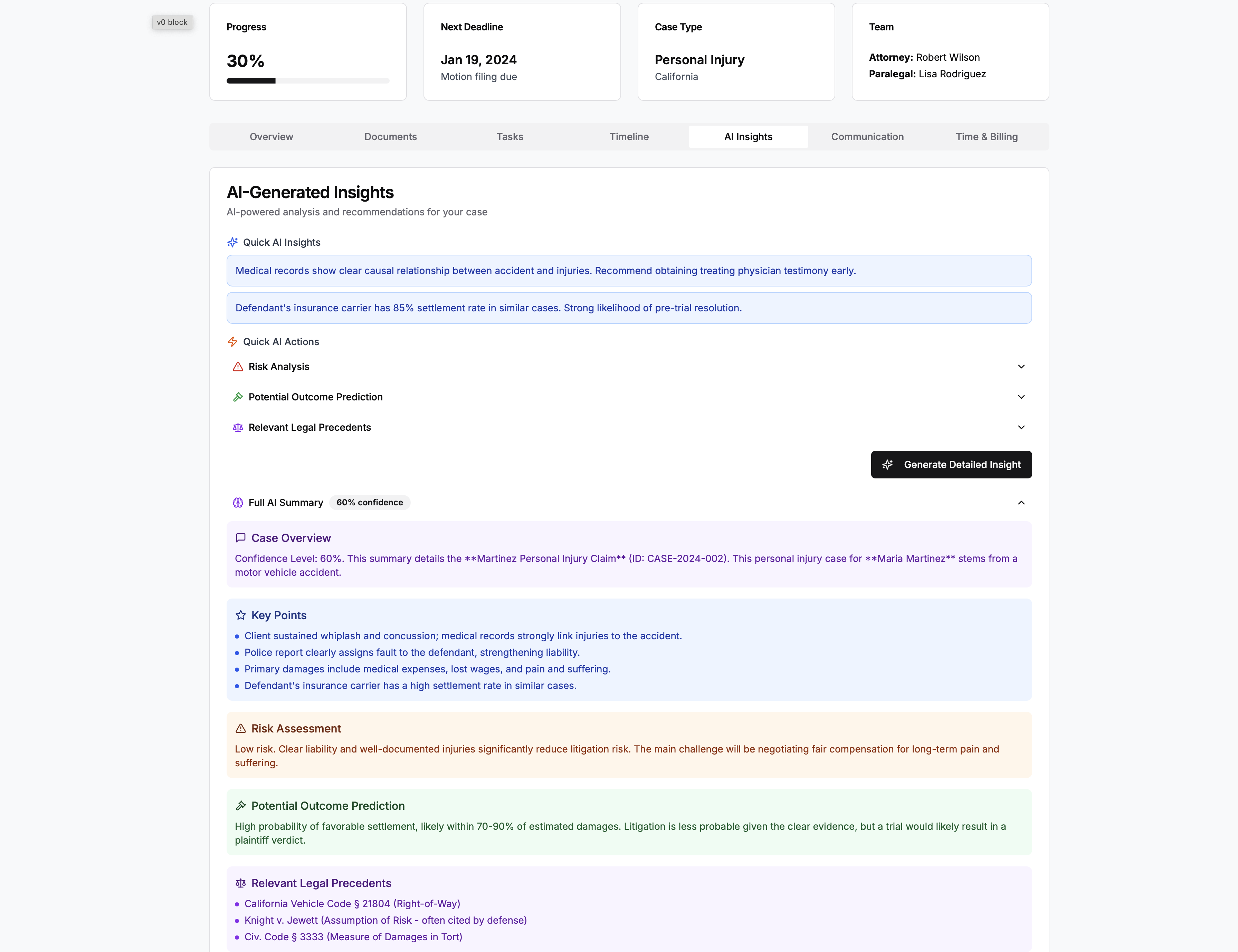 Get to work before the case even starts. — izy legal AI software