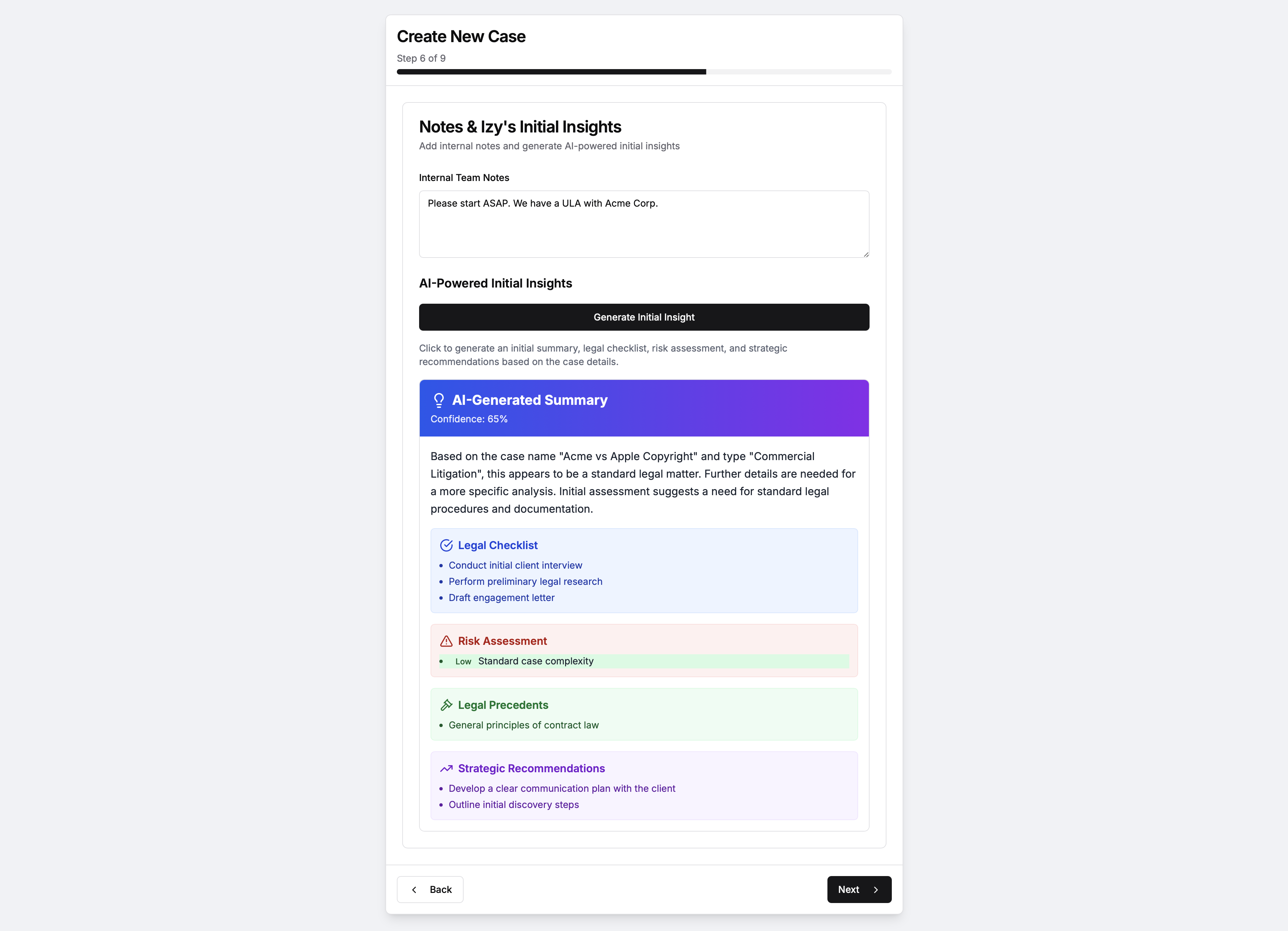 izy proposes a path from day one. — izy legal AI software