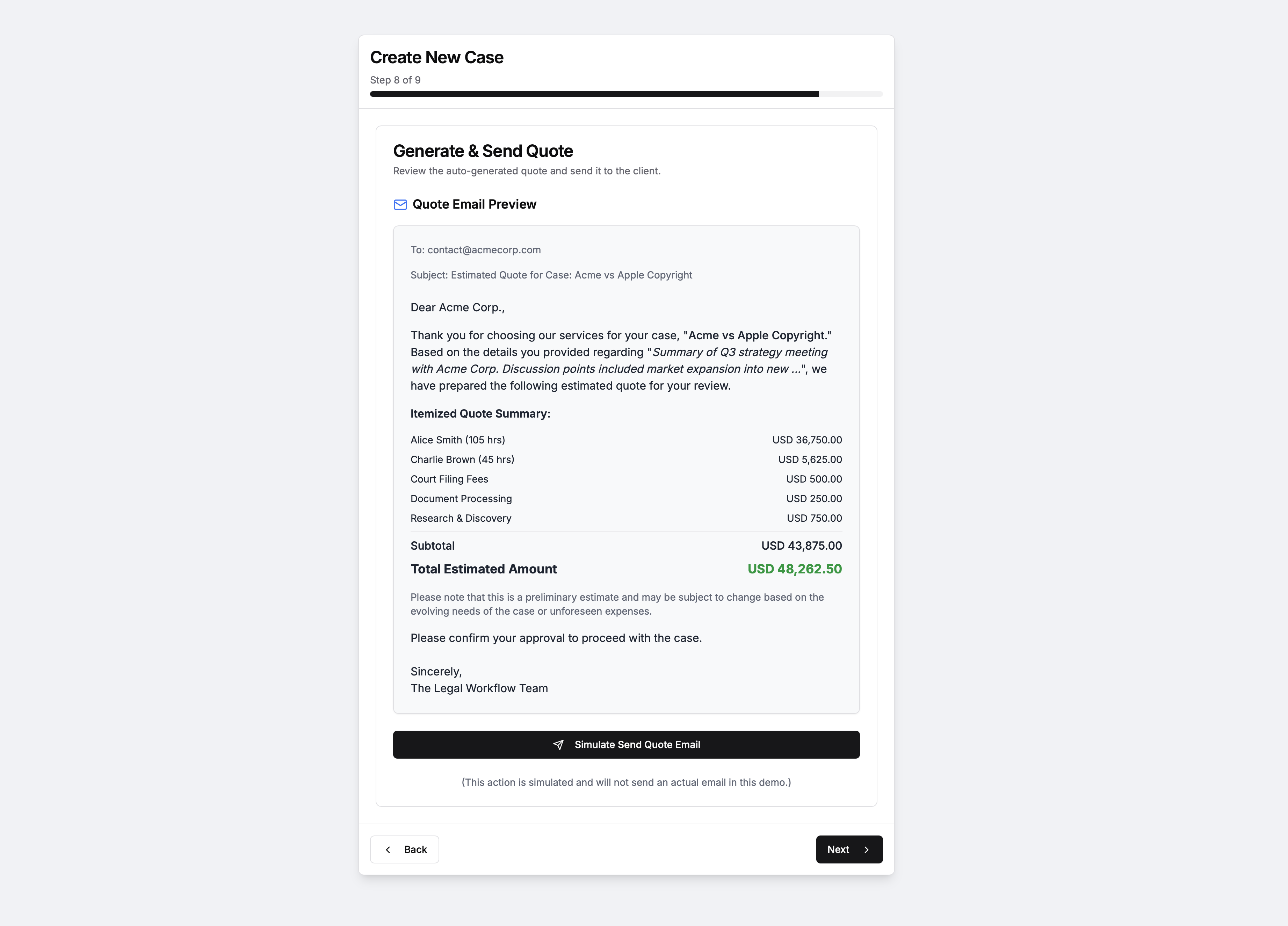 Quote first. Act fast. — izy legal AI software